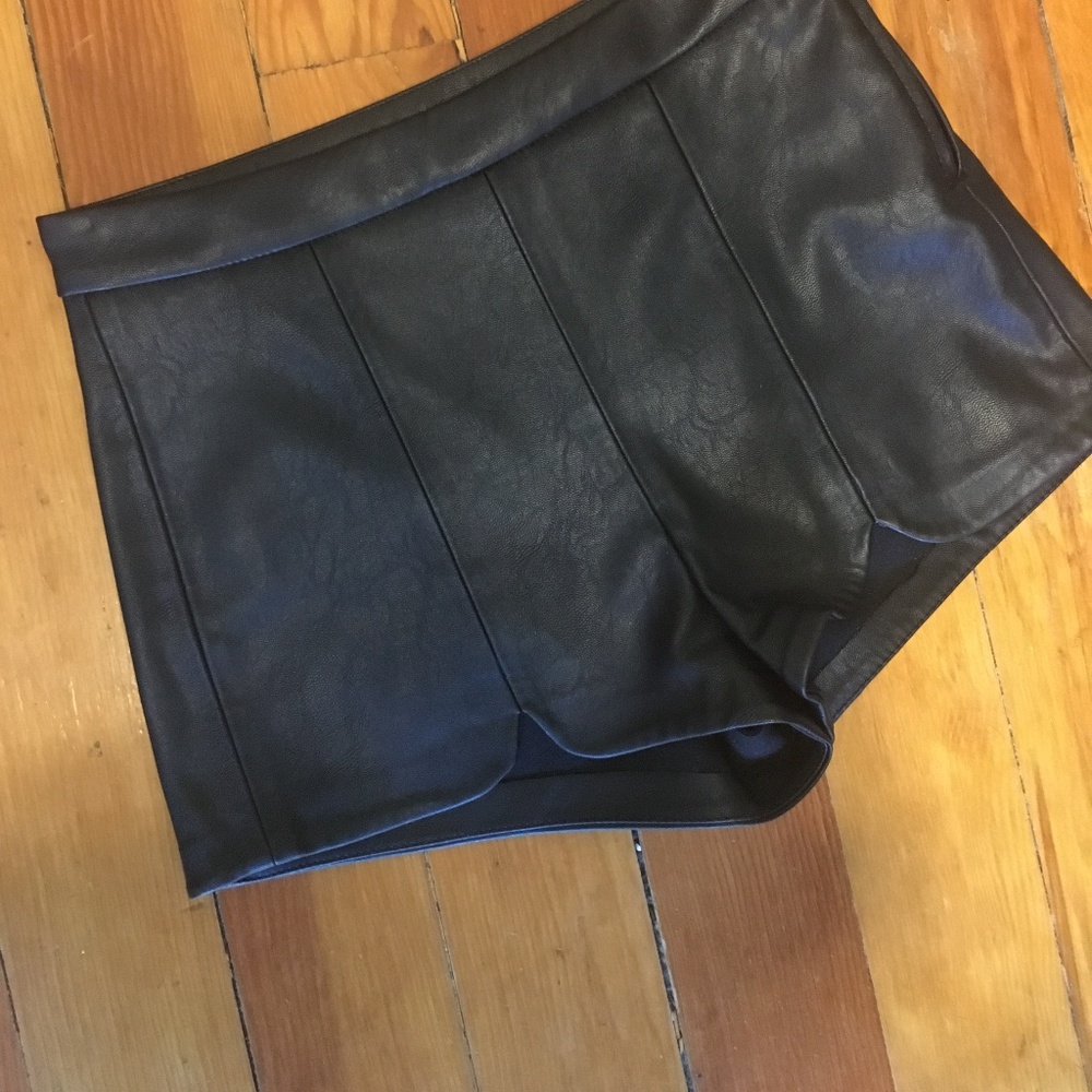 pleather shorts